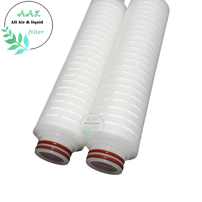 Absolute-Rated 0.2 / 0.45 Micron sterile PES Pleated Filter Cartridge for Pharmaceutical & Food 