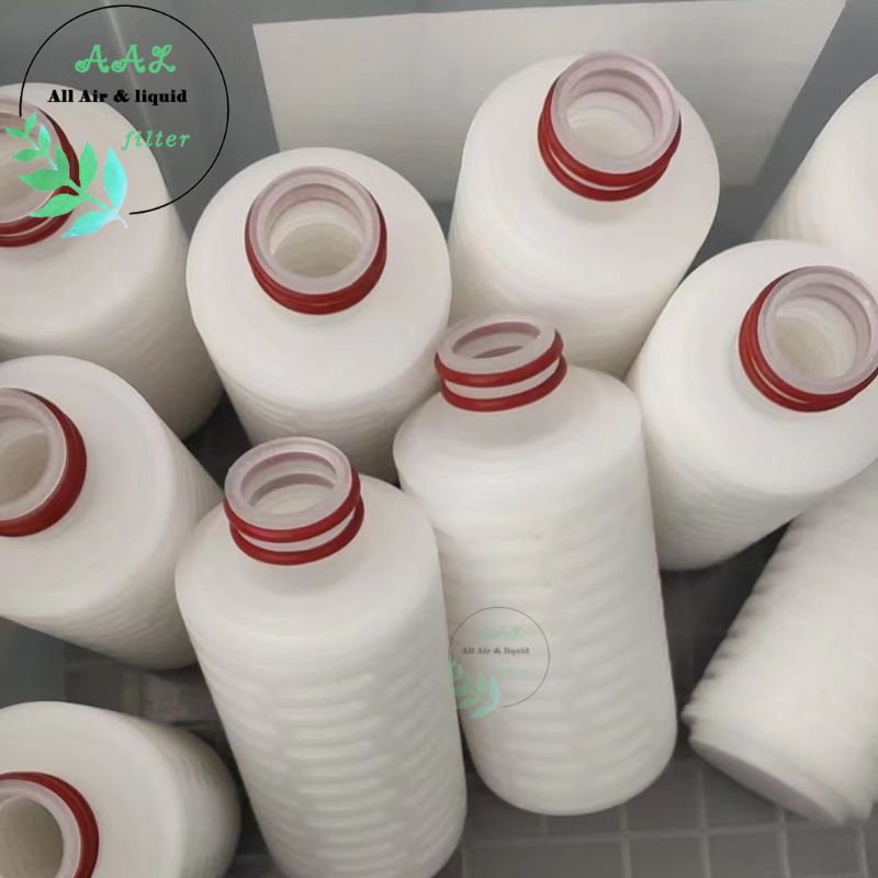 Absolute-Rated 0.2 / 0.45 Micron sterile PES Pleated Filter Cartridge for Pharmaceutical & Food 