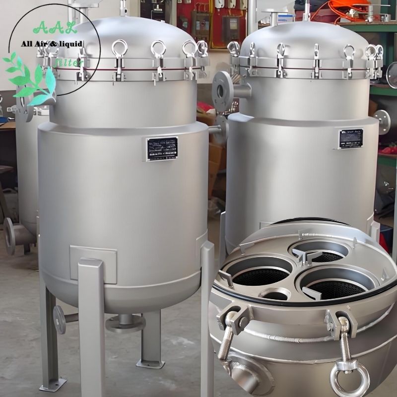 Heat Jacketed Stainless Steel ss304 ss316 Bag Filter Housing