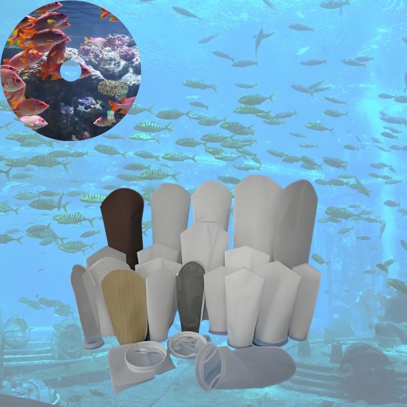 100 Micron PP Felt Aquarium Filter Sock with 4" Plastic Ring