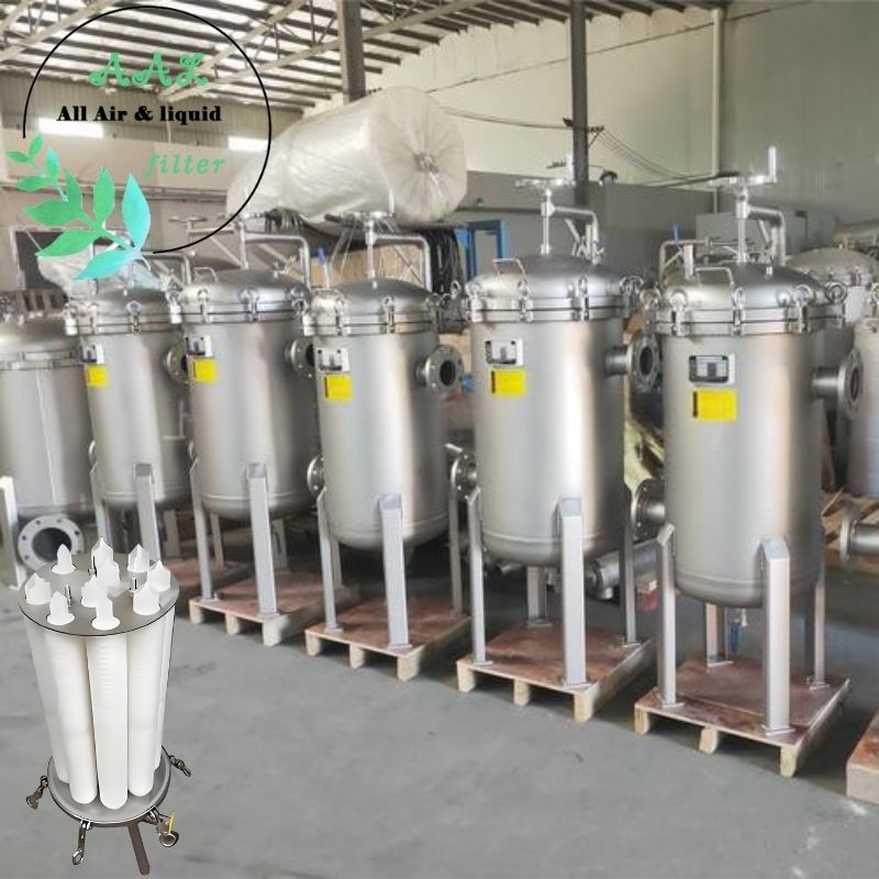 SS304/316L Multi Cartridge Filter Housing For RO Pretreatment in Desalination Systems