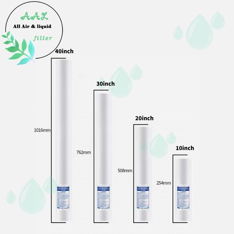 40'' 5 Micron PP Melt Blown Sediment Filter – Depth Filter for RO Pre-Filtration