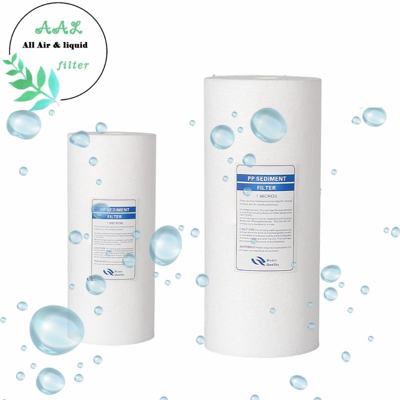 1 Micron 4.5'' OD Poly Spun Big Blue Sediment Filter for Water Filtration Systems