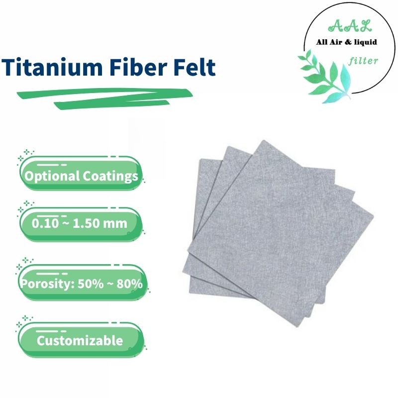 Titanium Fiber Felt – 99.5% Pure, 80% Porosity Sintered Metal for Hydrogen Electrolysis