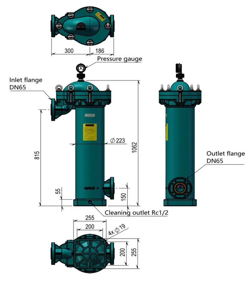 AALBF-2C High-Capacity Size #2 Top-Entry PPH Bag Filter Housing for Industrial Filtration AALBF-2C High-Capacity Size #2 Top-Entry PPH Bag Filter Housing for Industrial Filtration