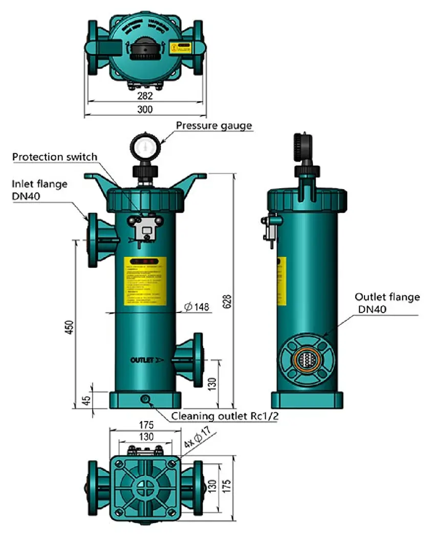 AALBF-4A Solid-Liquid Separation Polypropylene Filter Housing for Acid and Alkaline Filtration