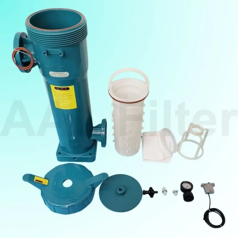 AALBF-6A Wastewater PP Bag Filter Housing High Flow Rate Plastic Filter for Acid & Alkaline Liquids