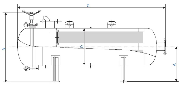 AAL ASHH Series Stainless Steel Horizontal High Flow Cartridge Filter Housing