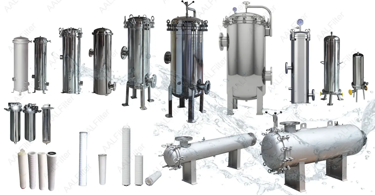 AAL ASHH Series Stainless Steel Horizontal High Flow Cartridge Filter Housing