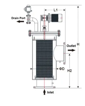 AAL Angle-Type Self-Cleaning Filter for Pipeline Water Filtration Systems