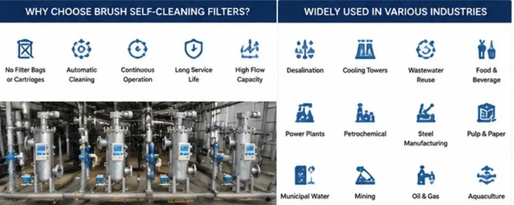 How Brush Self-Cleaning Filters Solve Water Filtration Challenges