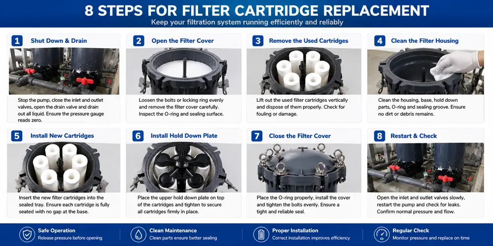 UPVC Cartridge Filter Housing Filter Cartridge Replacement Guide | Installation & Maintenance