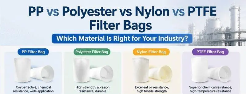 PP vs Polyester vs Nylon vs PTFE Filter Bags: Which Material Is Right for Your Industry?