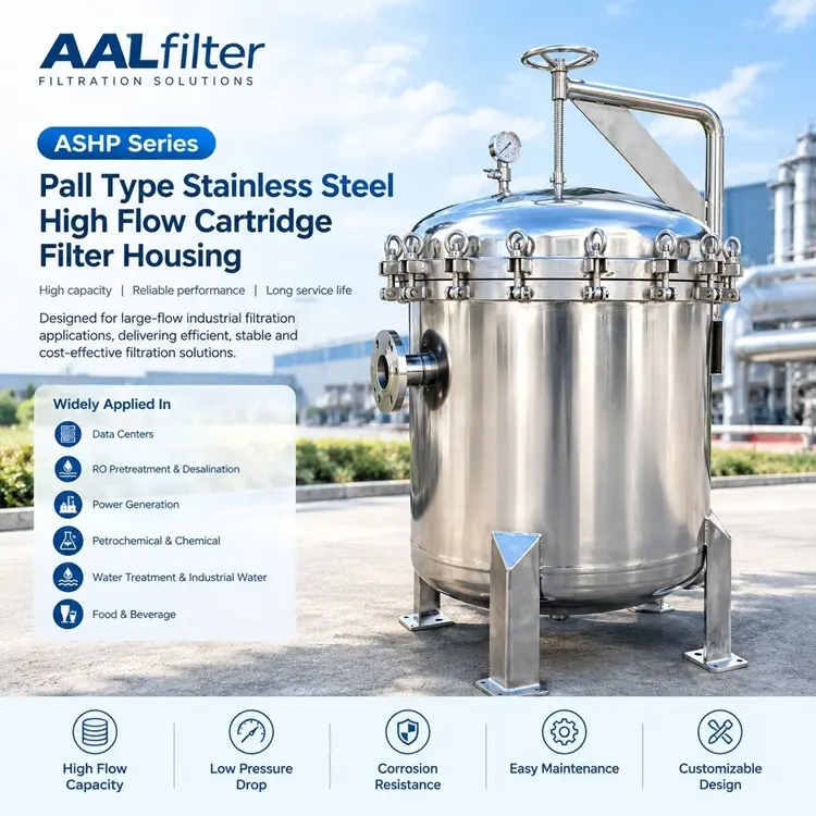 ASHP Series Pall Type Stainless Steel High Flow Cartridge Filter Housing
