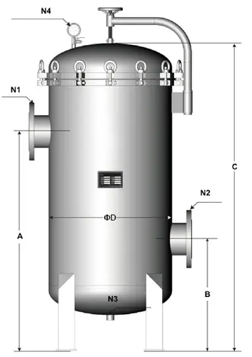 ASHP Series Pall Type Stainless Steel High Flow Cartridge Filter Housing ASHP Series Pall Type Stainless Steel High Flow Cartridge Filter Housing